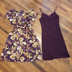 L.L. Bean floral dress with slip size 8